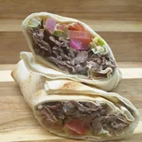 Shawarma wraps cut open